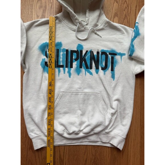 Slipknot Hoodie Sweatshirt Men’s Size Medium 2021‎ Tour White Blue - Picture 4 of 5